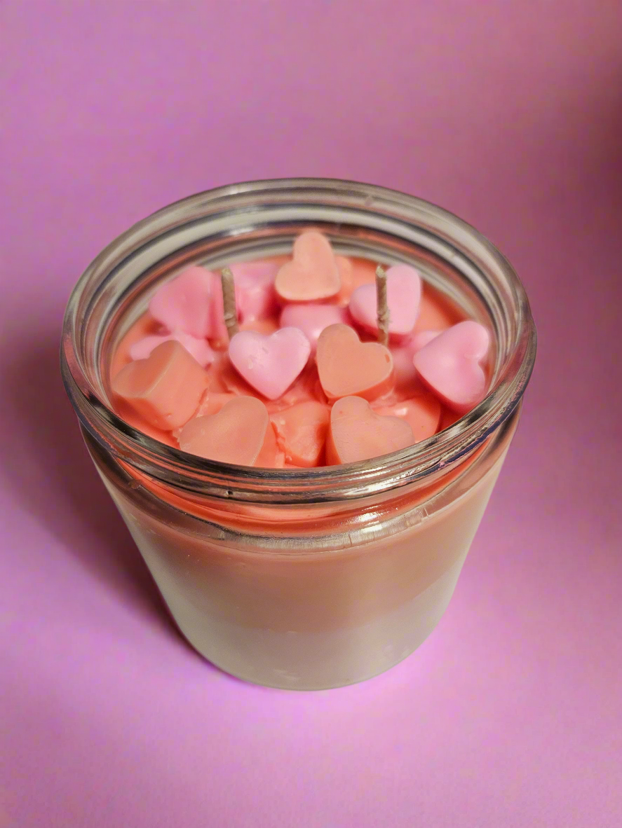 "You make my heart melt" 16 oz Black Cherry Scented Candle.