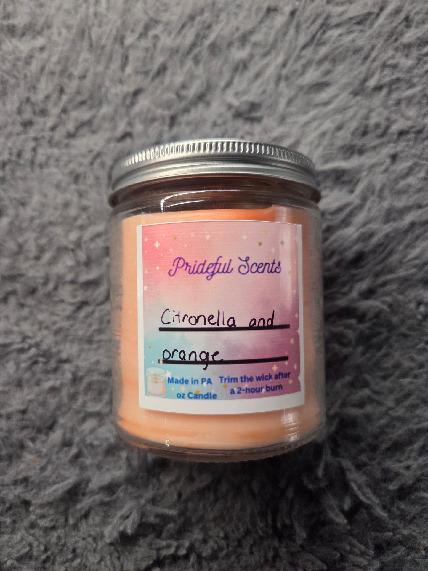 Citronella orange 7 oz candle