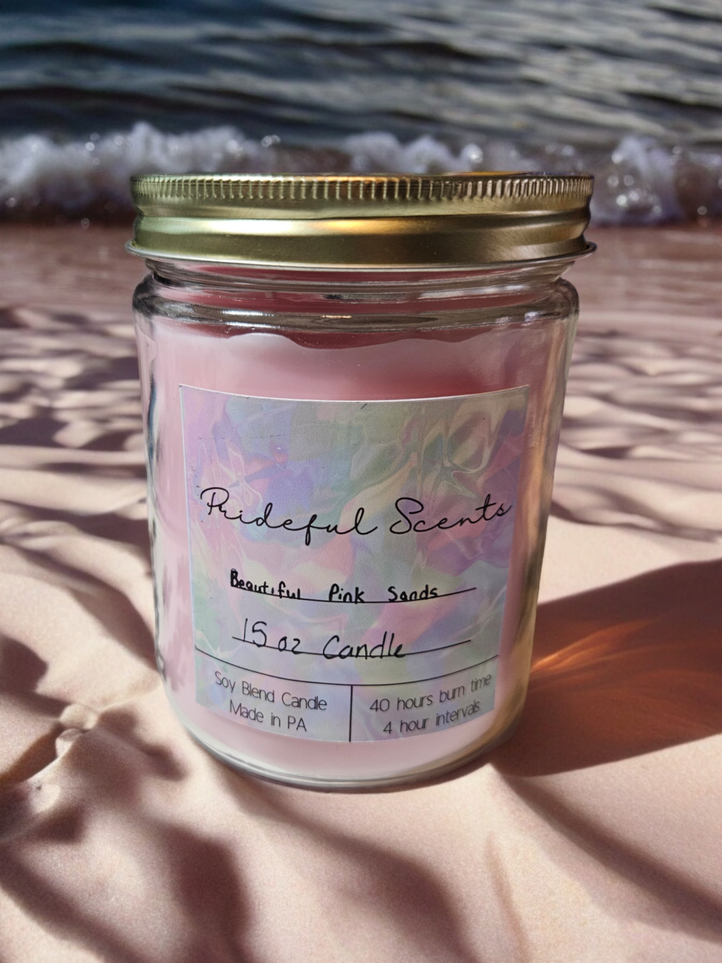 Beautiful Pink Sands 8oz candle